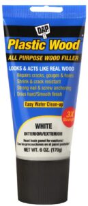 DAP 00585 Latex 6oz, White All Purpose Plastic Wood Filler,